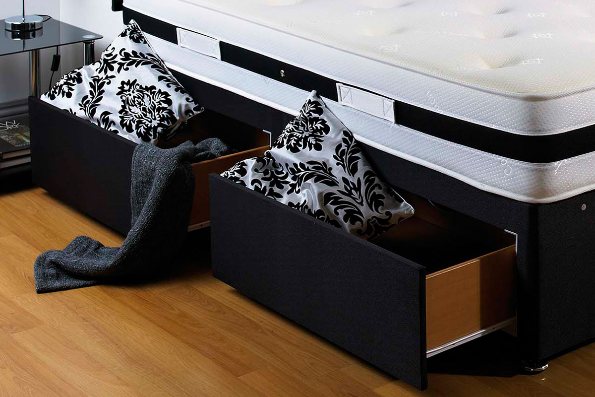 Divan base with drawers