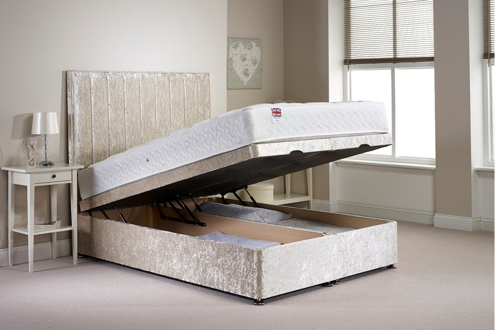 Single Bernshaw Foot End Opening Ottoman Bed with mattress options