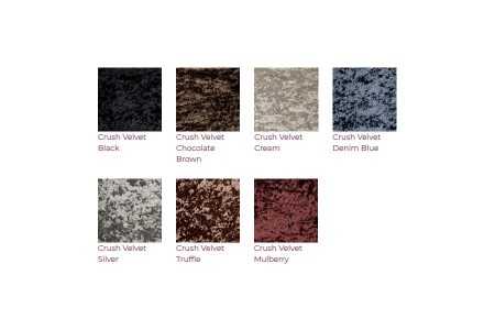 Crushed Velvet Samples For Pembrook Ottoman Bed