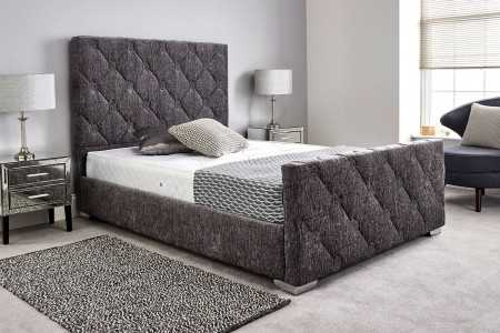 Rose Hand Made Quilted Bed Frame Colour Option Set