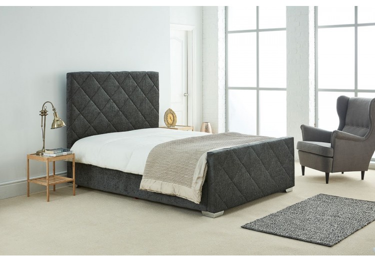 Daisy Chenille Fabric Upholstered Bed frame