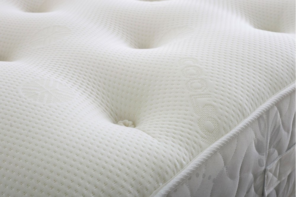 Pocket Sprung Memory Foam Vacum Roll Pack Mattress Closeup Shot