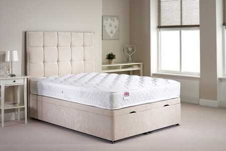 Appian Foot End Opening Ottoman Bed Closed position with mattress