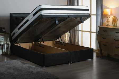 Double Bentley Foot End Opening Ottoman Bed open