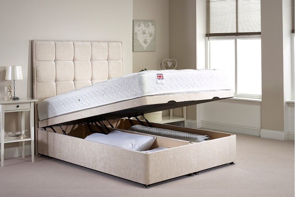 Small Single Appian Foot End Opening Ottoman Bed