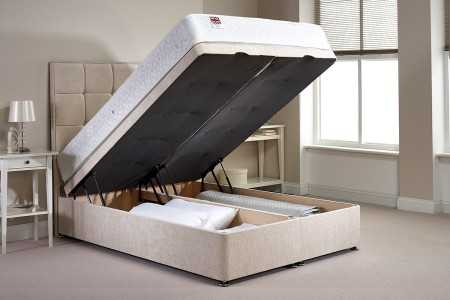 Small Single Appian Foot End Opening Ottoman Bed Bed open
