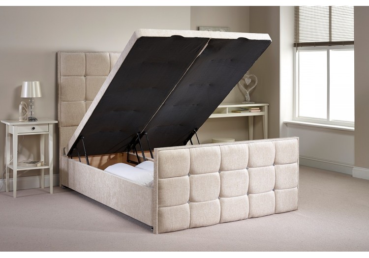 Small Double Aston Foot End Opening Ottoman Bed