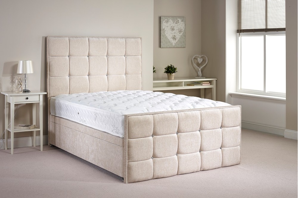 Super King Aston Foot End Opening Ottoman Bed Shut With Mattress