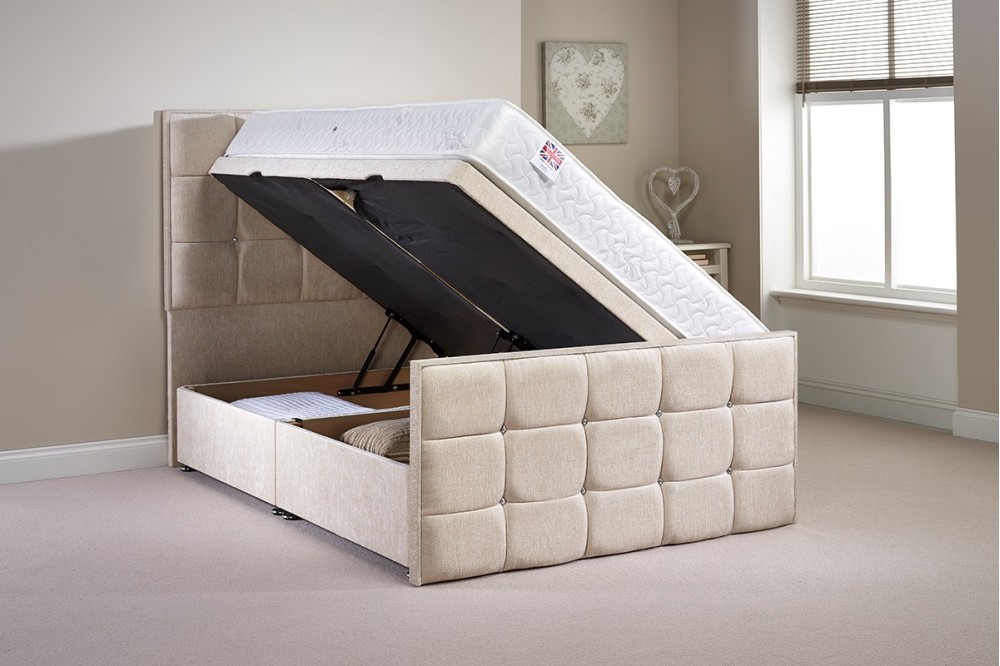 Single Pembrook Side Opening Ottoman Bed