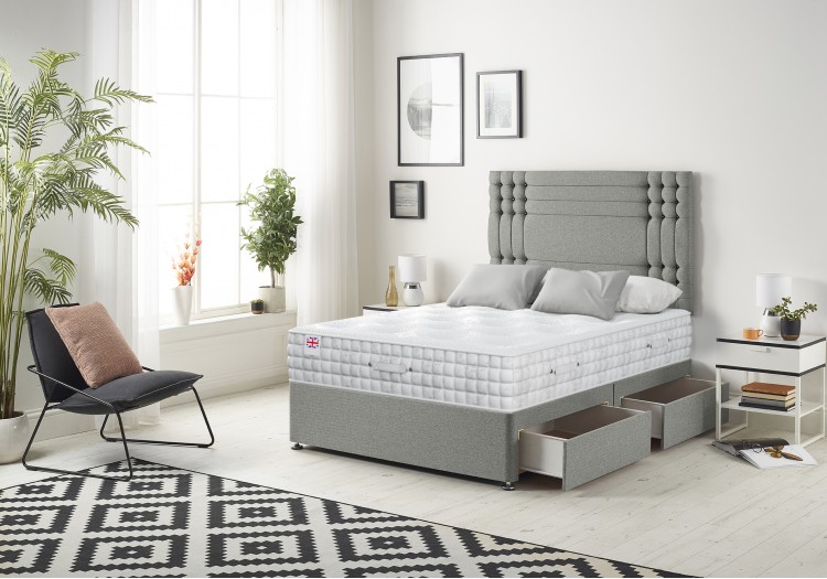 Flexby Divan Bed with 2500 Pocket Natural Filling Mattress