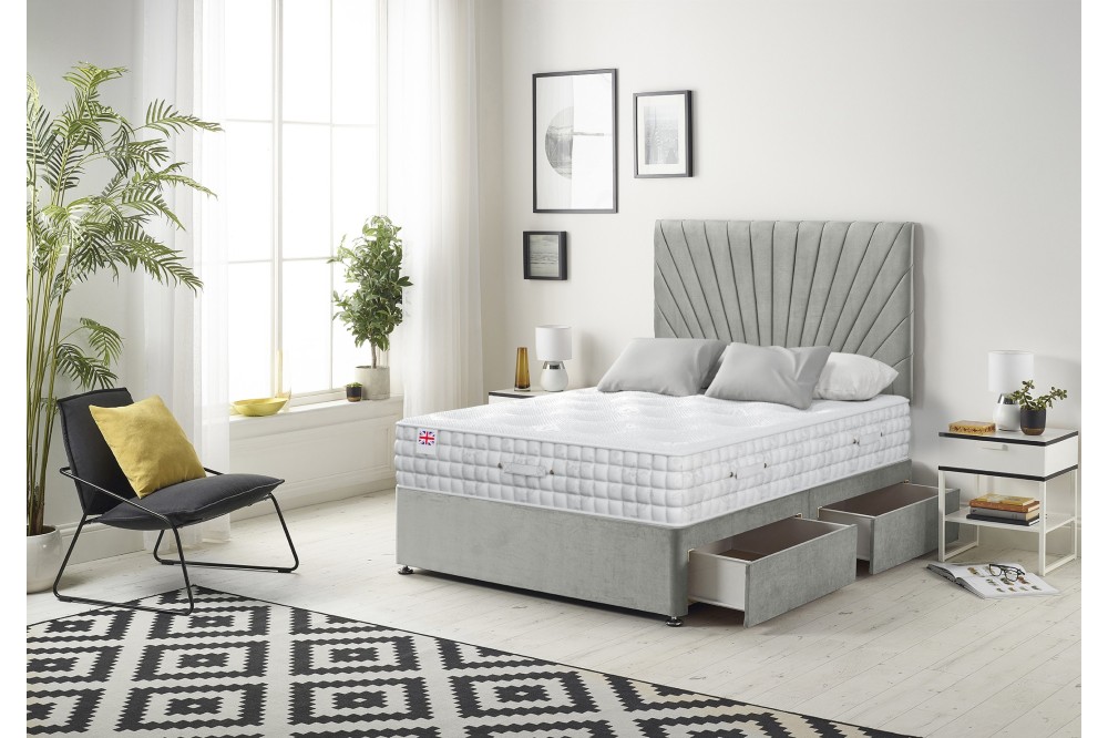 Platinum Divan Bed with 2500 Silk Mattress