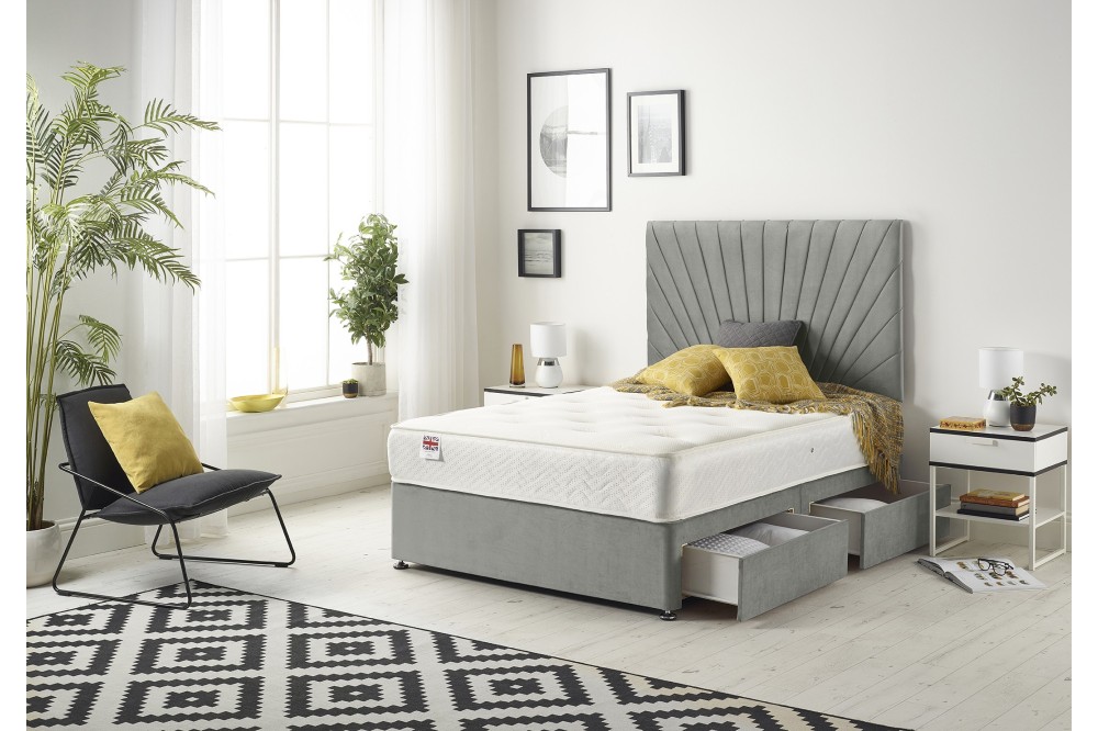 Platinum Divan Bed with Memory Mattress