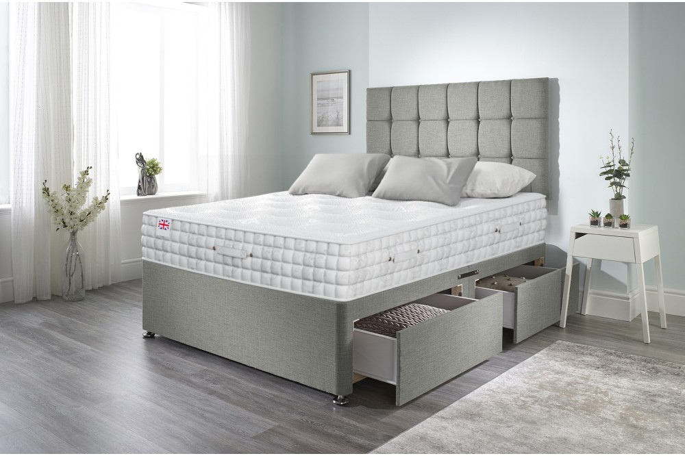 Olive Divan Bed with 2500 Silk Mattress