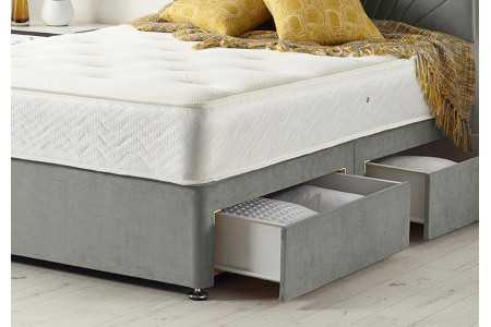 Platinum Divan Bed With Bonnell Sprung Tufted Mattress | Next Divan