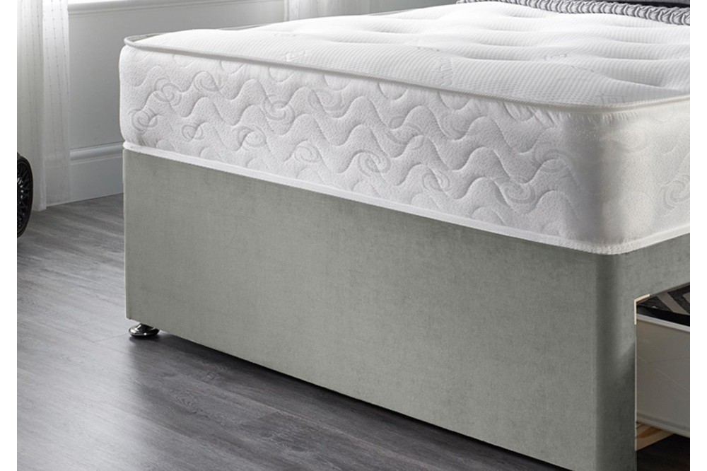 Ziggy Divan Bed with Bonnell Sprung Tufted Mattress