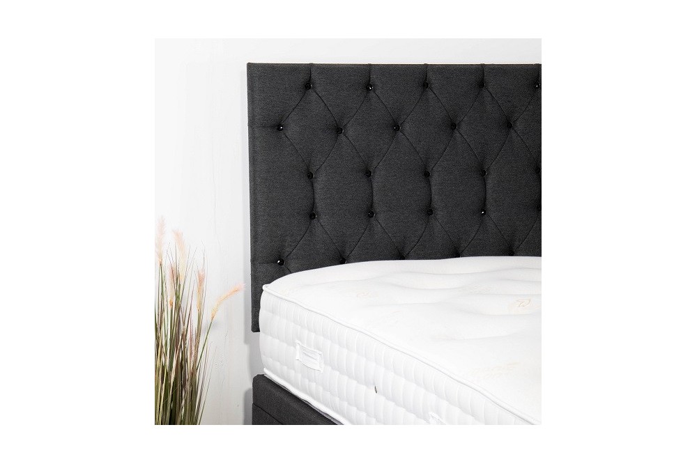 Dark grey headboard shot