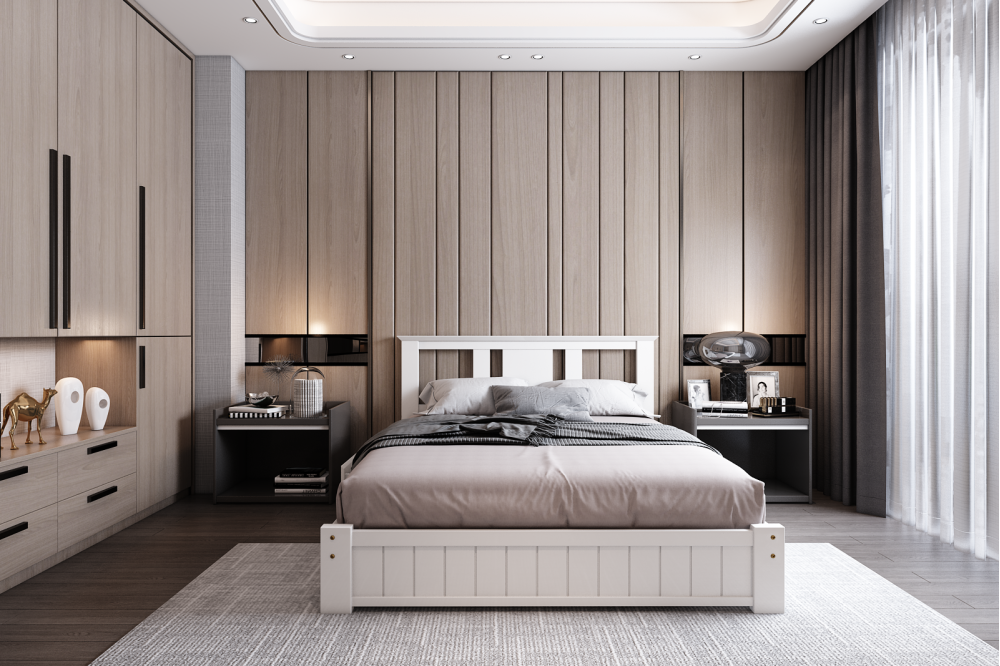 Aurora bed | Solid Wood Shaker Bed|  Next Divan