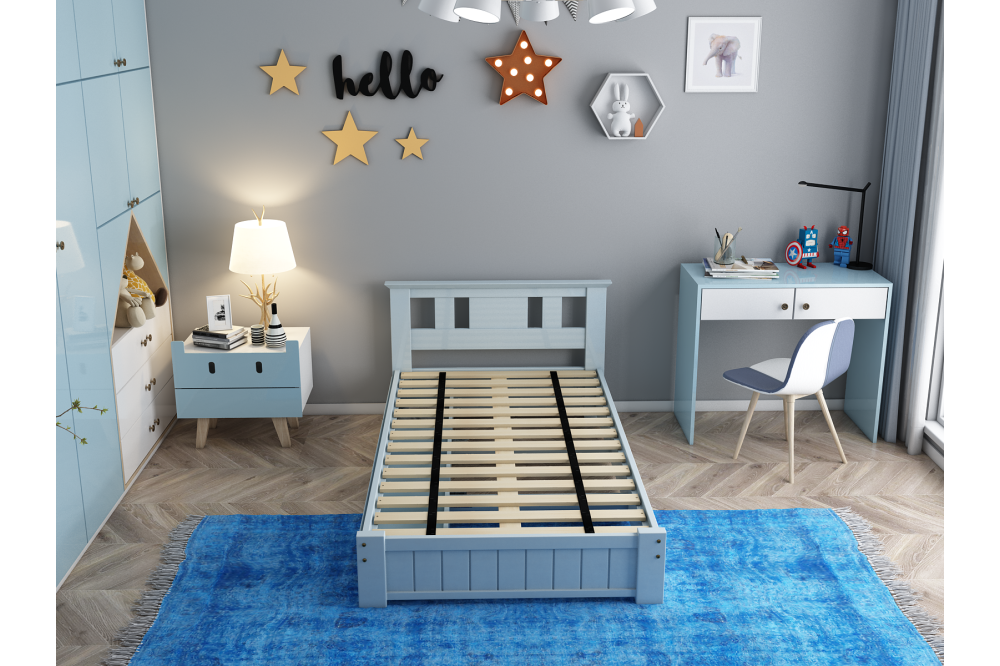 Blue Shaker Kids Storage Bed | Solid wood