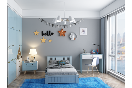 Blue Shaker Kids Storage Bed | Solid wood