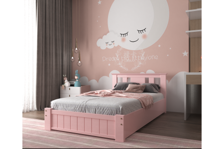 Pink Shaker Kids Storage Bed | Solid wood