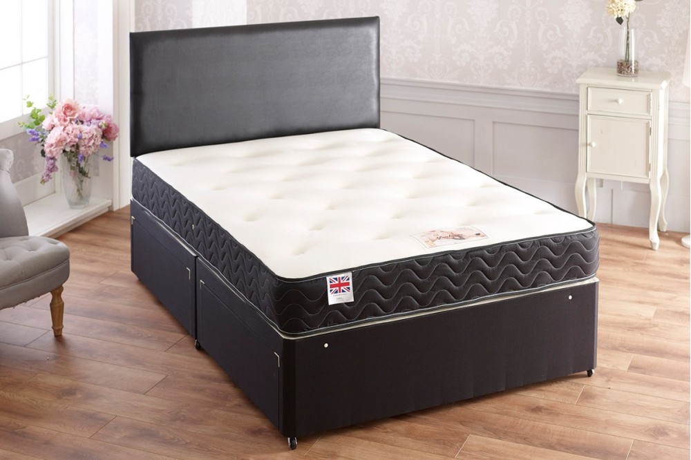 Topaz Sprung Memory Foam Divan bed shot two