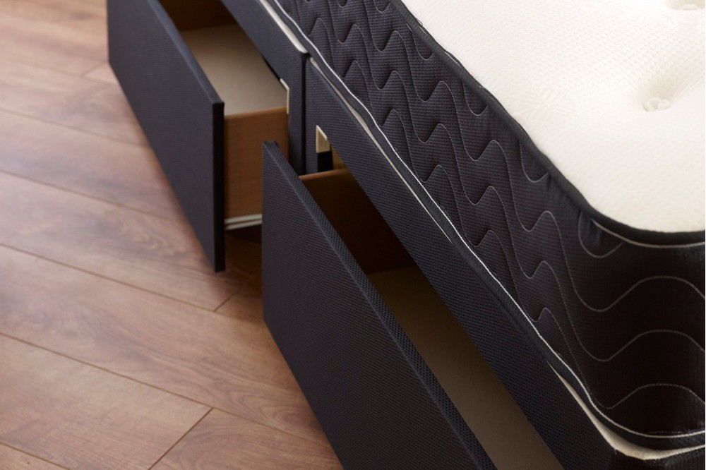 Topaz Sprung Memory Foam Divan bed  Drawer Detail