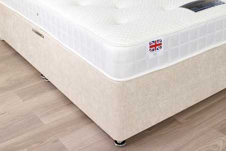 HP Cool Soft Chenille Fabric Divan Bed Mattress closeup