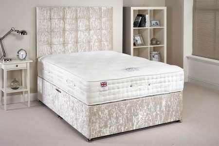 2500 Silk Pocket Sprung Divan Bed plush velvet