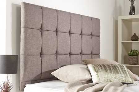 Linen Fabric Memory Foam Divan Bed Set headboard detail