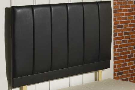 Black Leather Divan Bed Base Headboard
