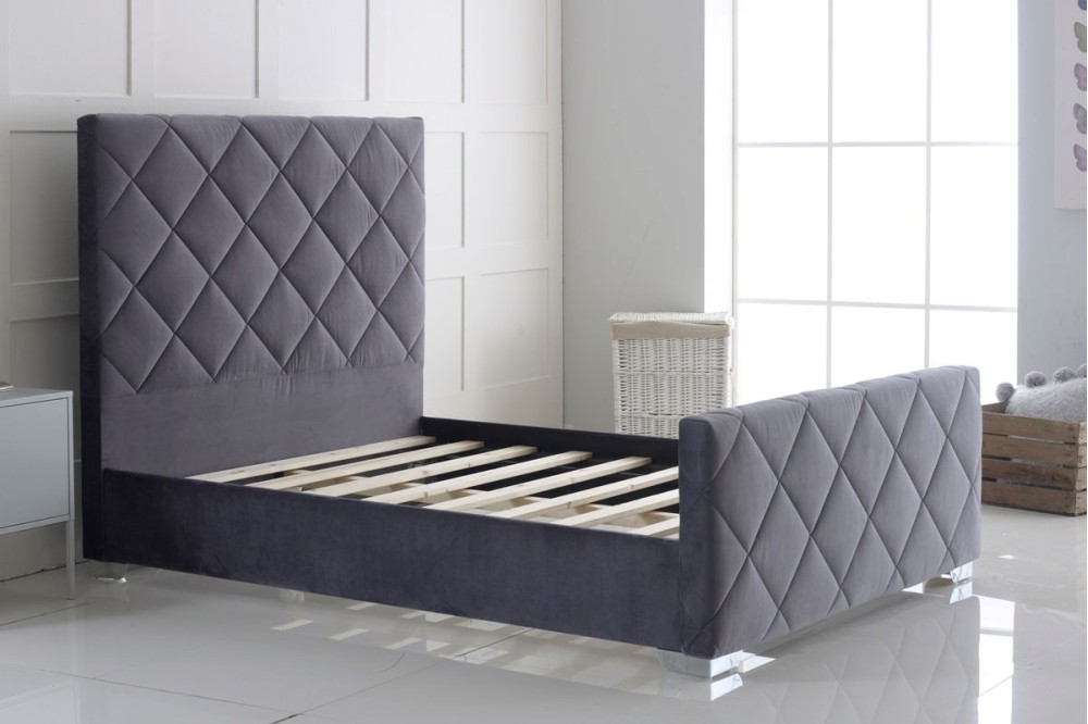 Hand Crafted Carnation Upholstery Bed Frame