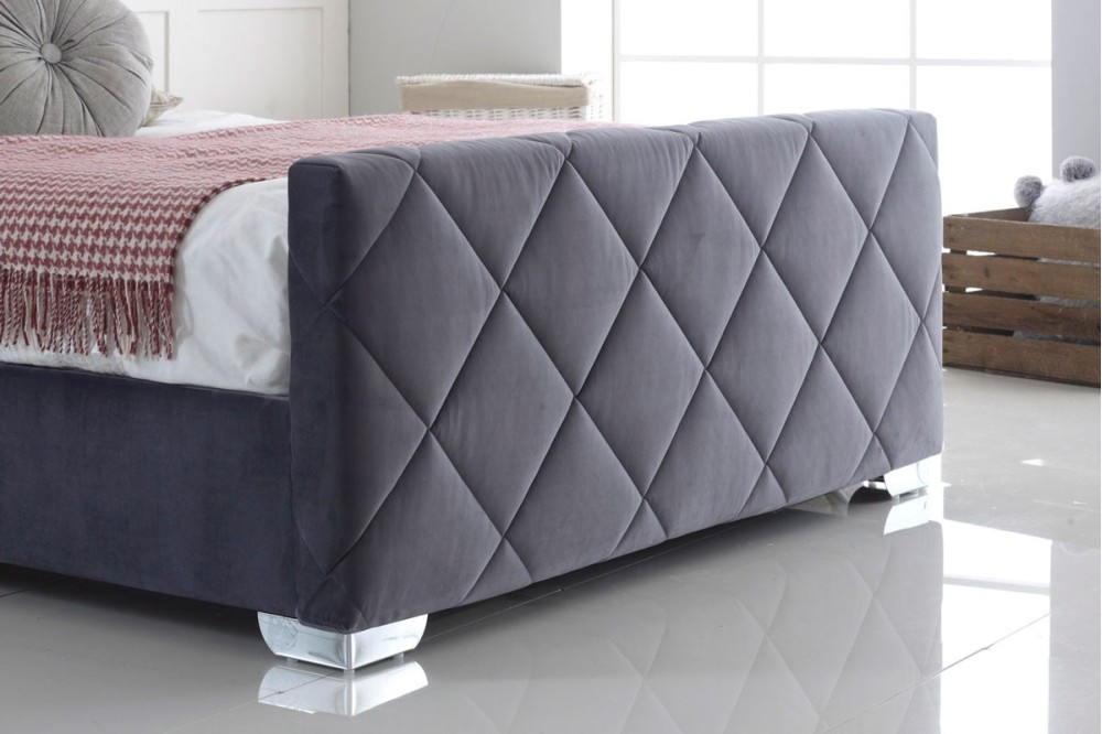 Hand Crafted Carnation Upholstery Bed Frame