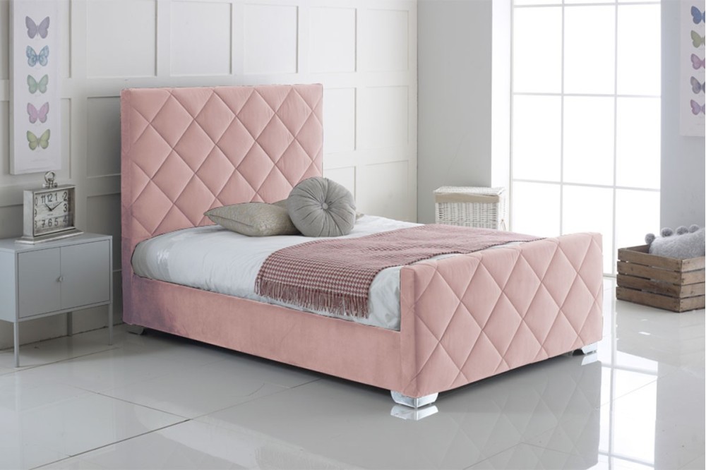 Hand Crafted Carnation Upholstery Bed Frame