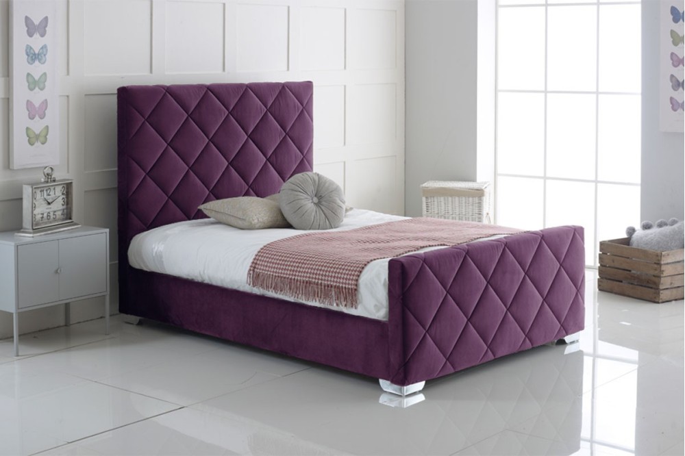 Hand Crafted Carnation Upholstery Bed Frame