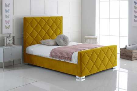 Hand Crafted Carnation Upholstery Bed Frame