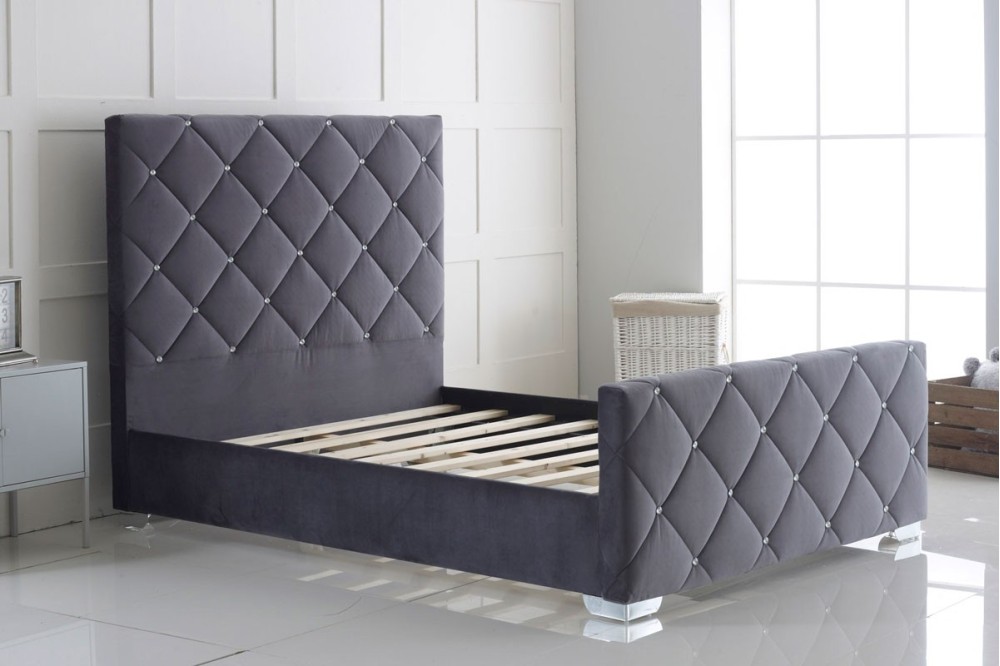 Florence Plush Fabric Bed Frame