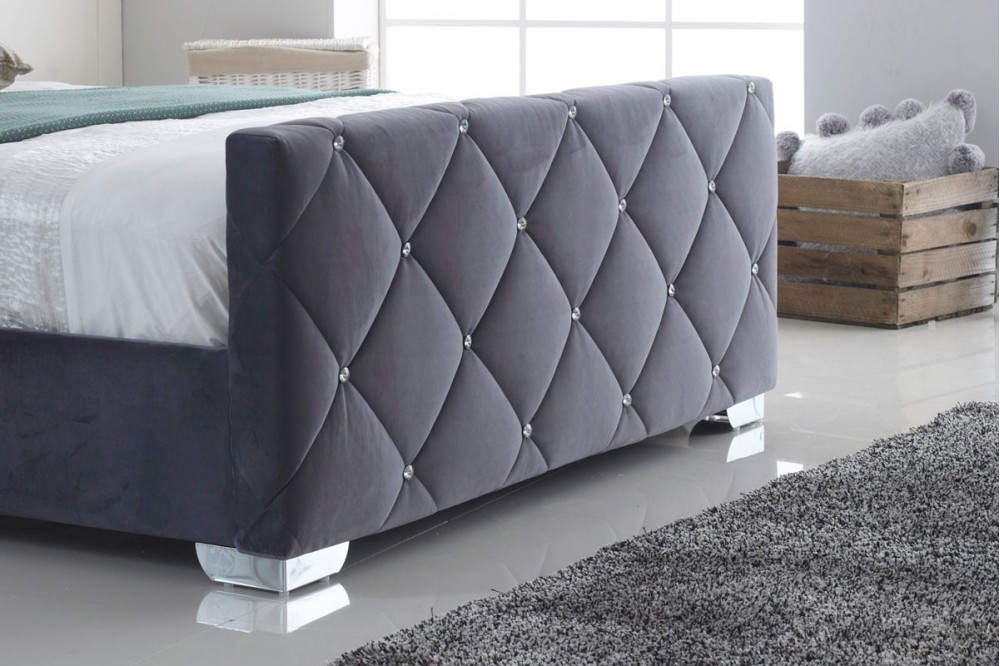 Florence Plush Fabric Bed Frame