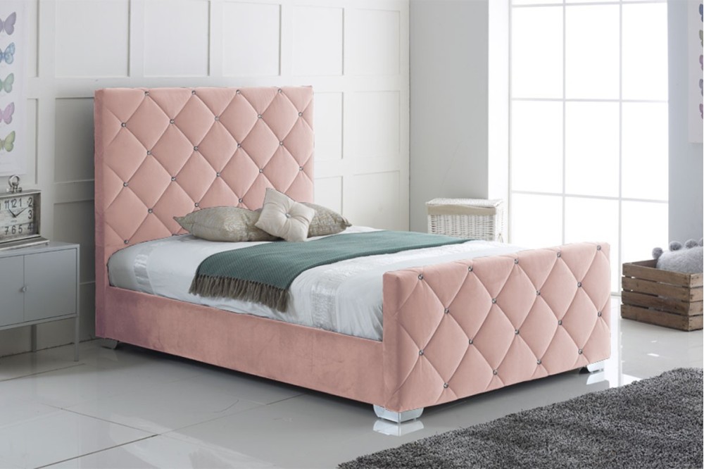 Florence Plush Fabric Bed Frame