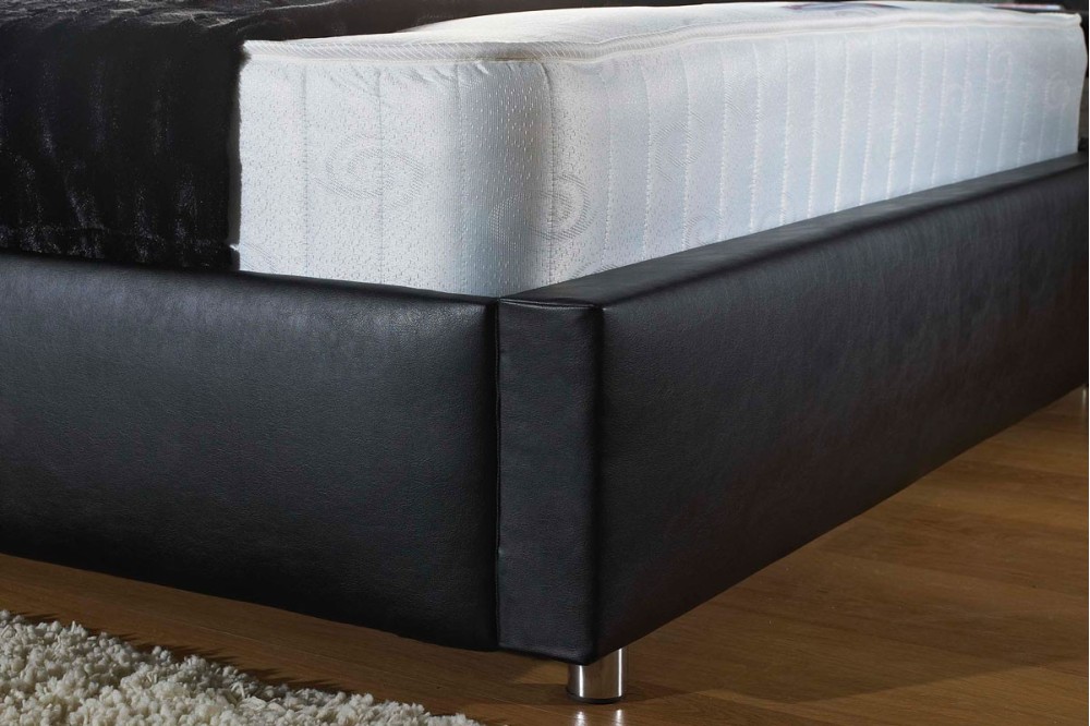 Faux Leather Bed Frame Corner Shot
