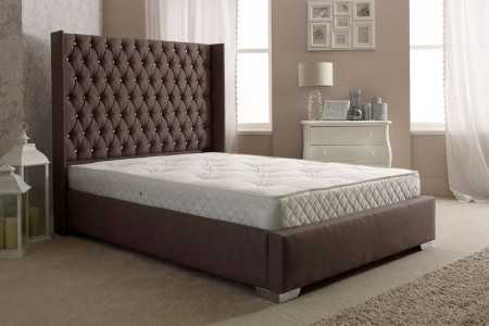 Wing Upholstered Bed Frame Bed