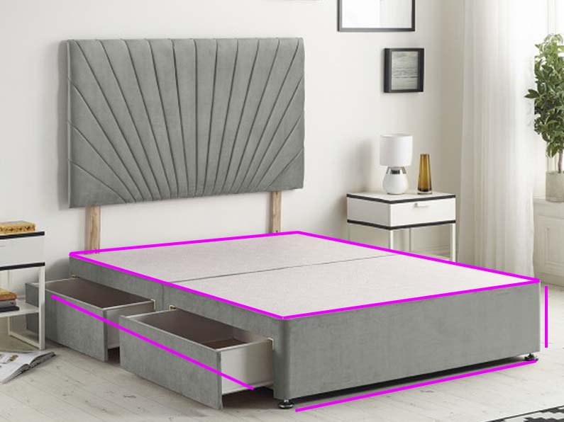 Next Divan Platinum Divan base bed 