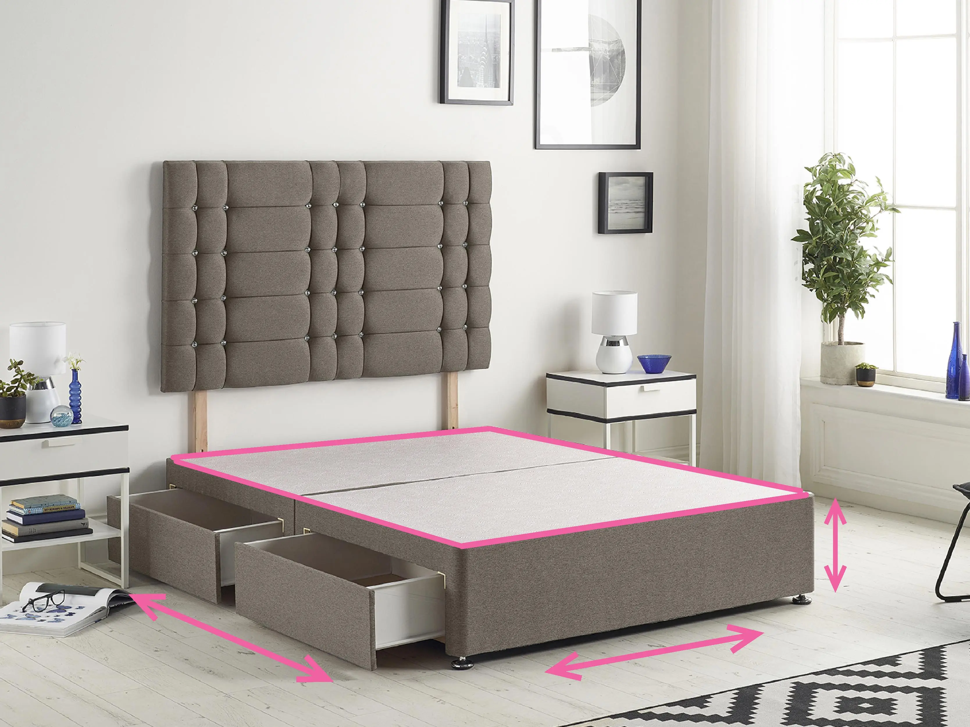 Next Divan Ziggy Divan base bed 