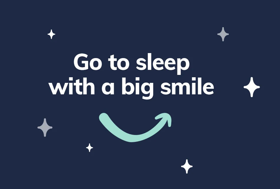 Next Divan go to sleep with a big smile