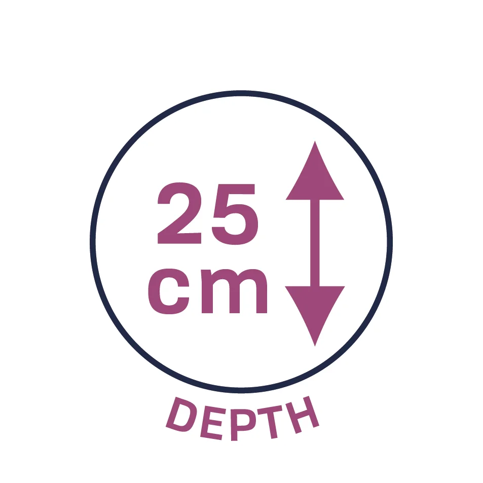 25cm Depth