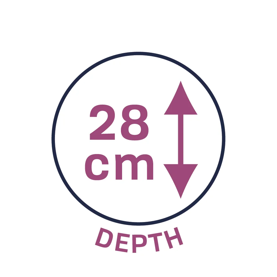 28cm Depth