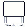 32 Inch Tall Struts Headboard