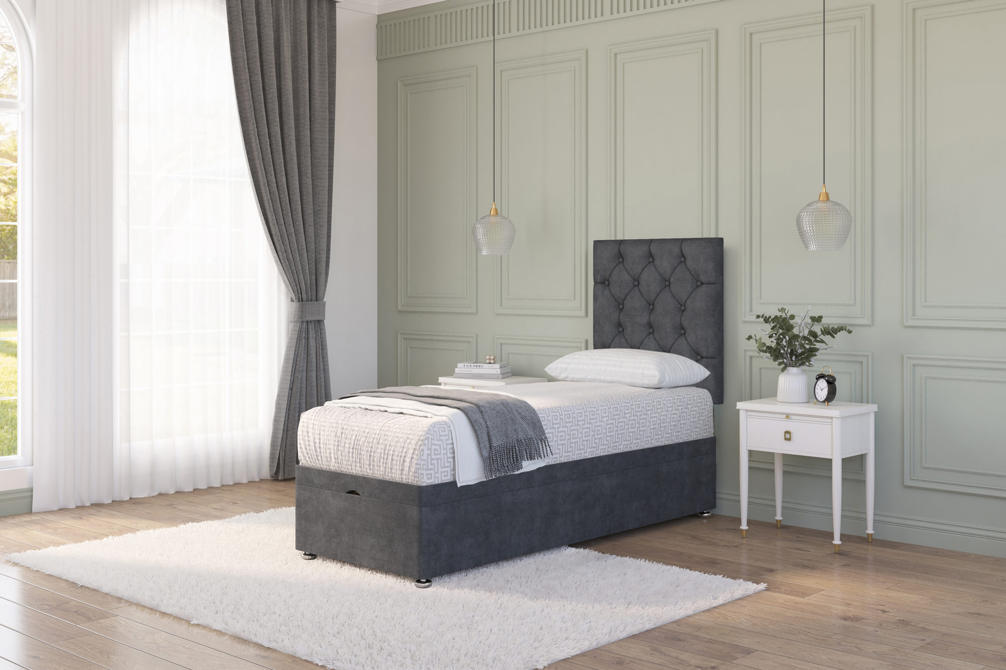 Premier Ottoman Bed | Side and Foot End Storage Beds |Next Divan 2