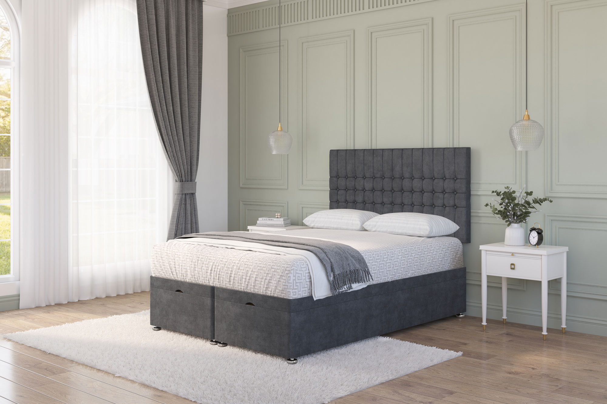 Galaxy Ottoman Bed | Side and Foot End Storage Beds |Next Divan 2